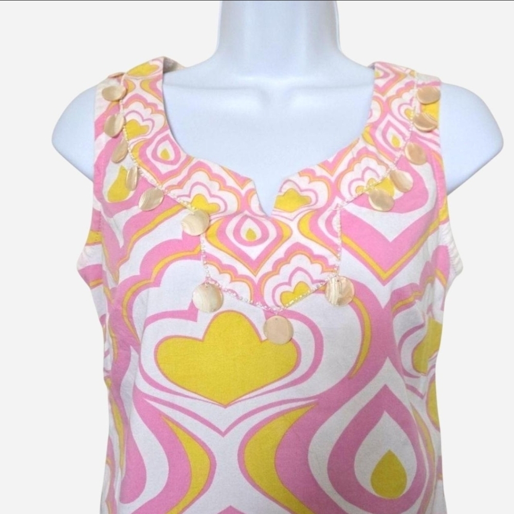Joyous & Free Mod 60s Inspired retro beaded neck mini dress - Picture 2 of 12